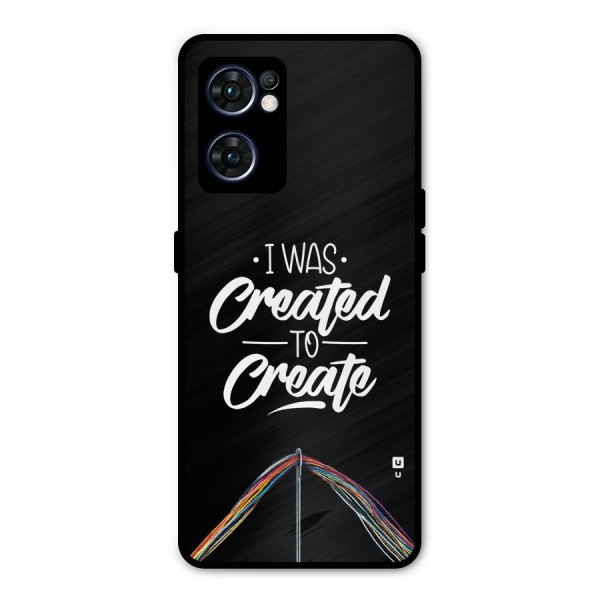 Created to Create Metal Back Case for Oppo Reno7 5G