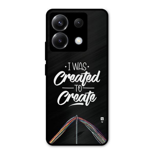 Created to Create Metal Back Case for Poco X6