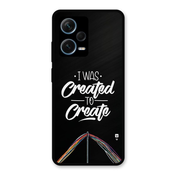 Created to Create Metal Back Case for Redmi Note 12 Pro Plus 5G