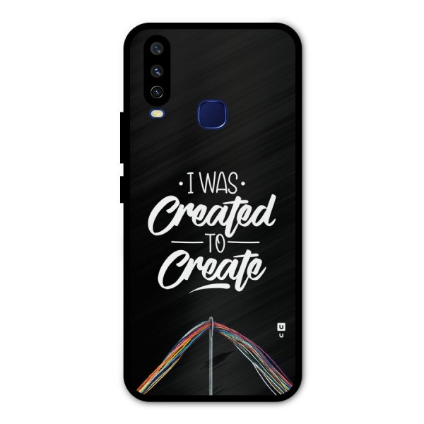Created to Create Metal Back Case for Vivo Y15