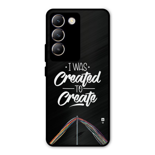Created to Create Metal Back Case for Vivo Y200e