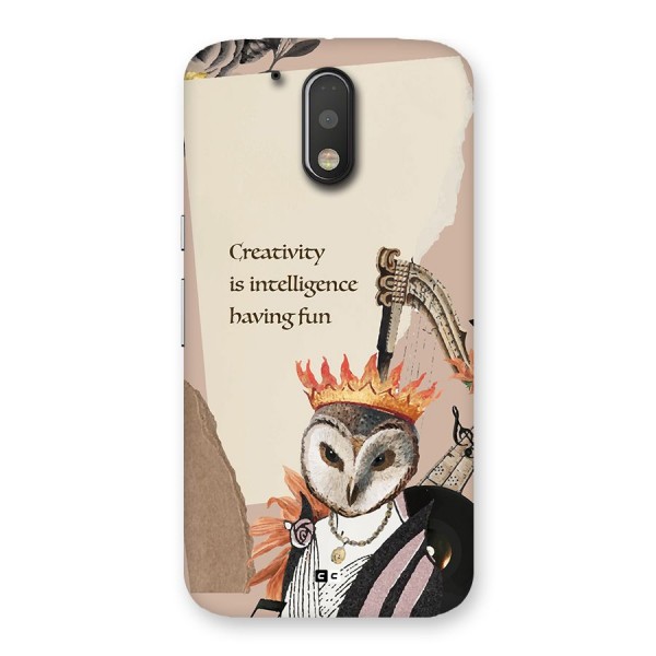 Creativity Intelligence Back Case for Moto G4 Plus