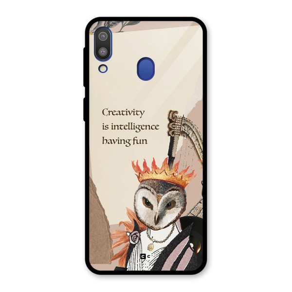 Creativity Intelligence Glass Back Case for Galaxy M20