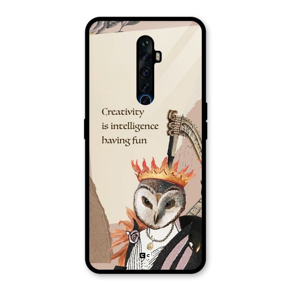 Creativity Intelligence Glass Back Case for Oppo Reno2 F