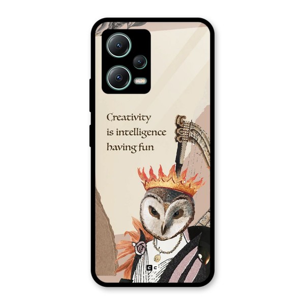 Creativity Intelligence Glass Back Case for Poco X5