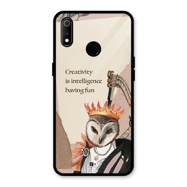 Creativity Intelligence Glass Back Case for Realme 3