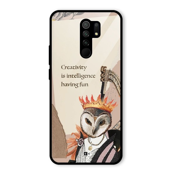 Creativity Intelligence Glass Back Case for Redmi 9 Prime