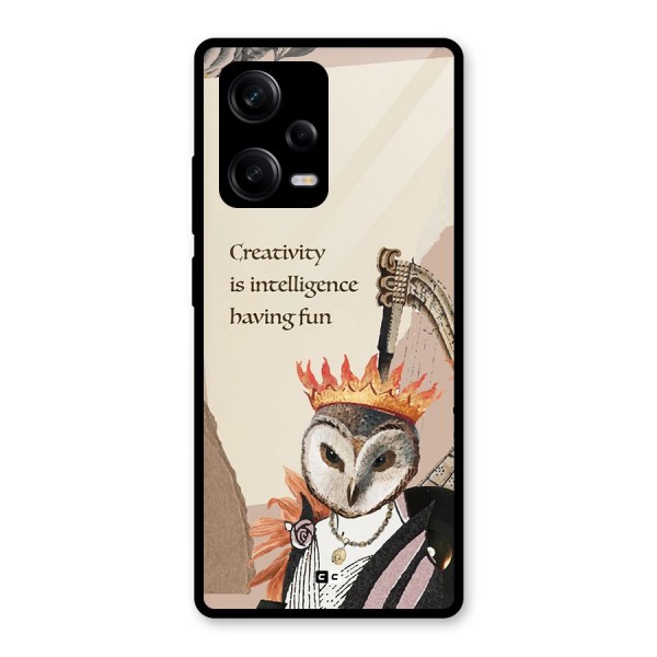 Creativity Intelligence Glass Back Case for Redmi Note 12 Pro