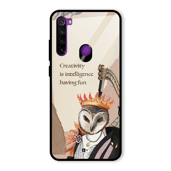 Creativity Intelligence Glass Back Case for Redmi Note 8