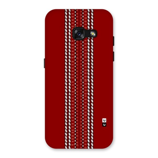 Cricket Ball Pattern Back Case for Galaxy A3 (2017)