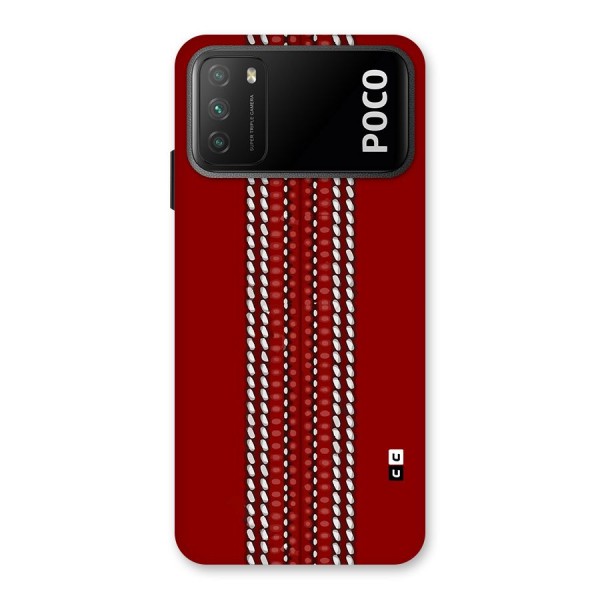 Cricket Ball Pattern Back Case for Poco M3