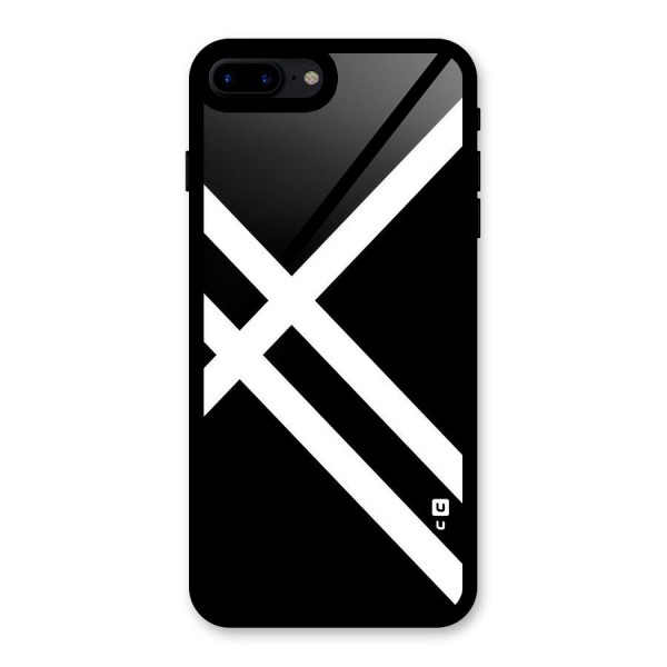 CrissCross Lines Glass Back Case for iPhone 8 Plus