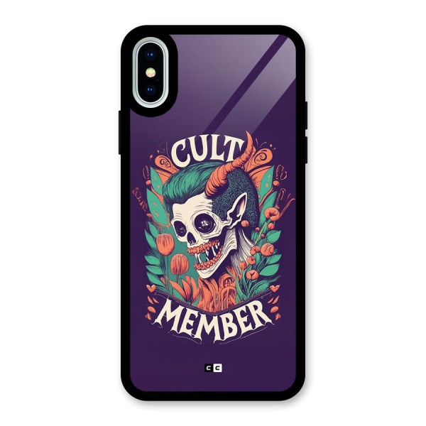 Cult Member Glass Back Case for iPhone XS