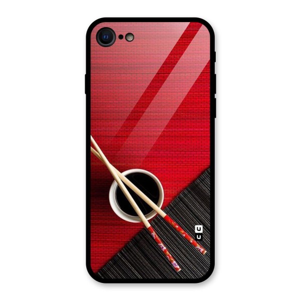 Cup Chopsticks Glass Back Case for iPhone SE 2020