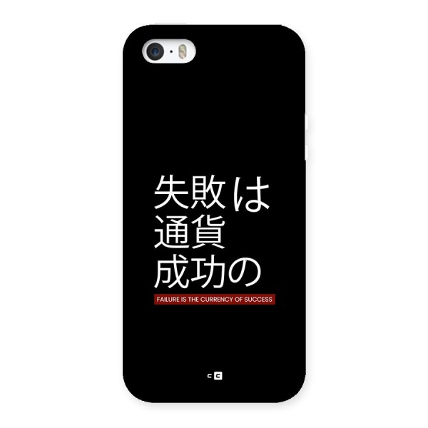 Currency Of Success Back Case for iPhone SE 2016