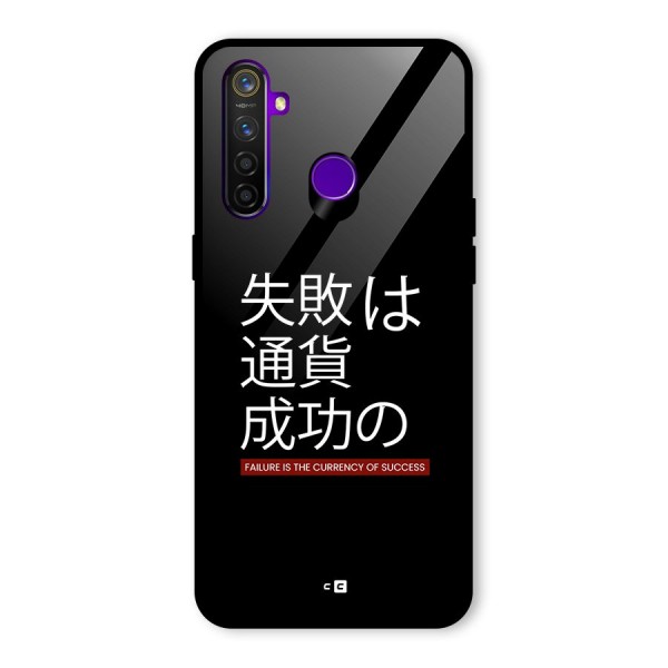 Currency Of Success Glass Back Case for Realme 5 Pro