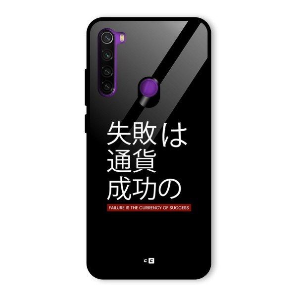 Currency Of Success Glass Back Case for Redmi Note 8