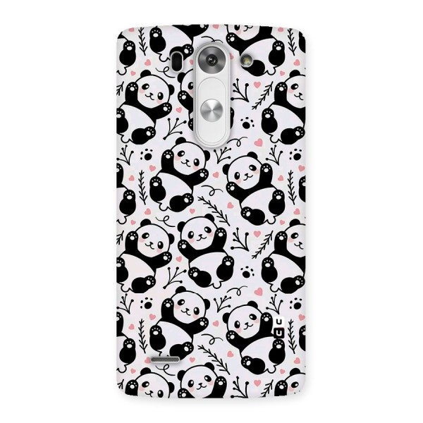 Cute Adorable Panda Pattern Back Case for LG G3 Mini