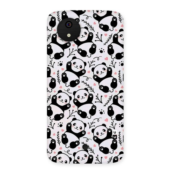 Cute Adorable Panda Pattern Back Case for Micromax Canvas A1