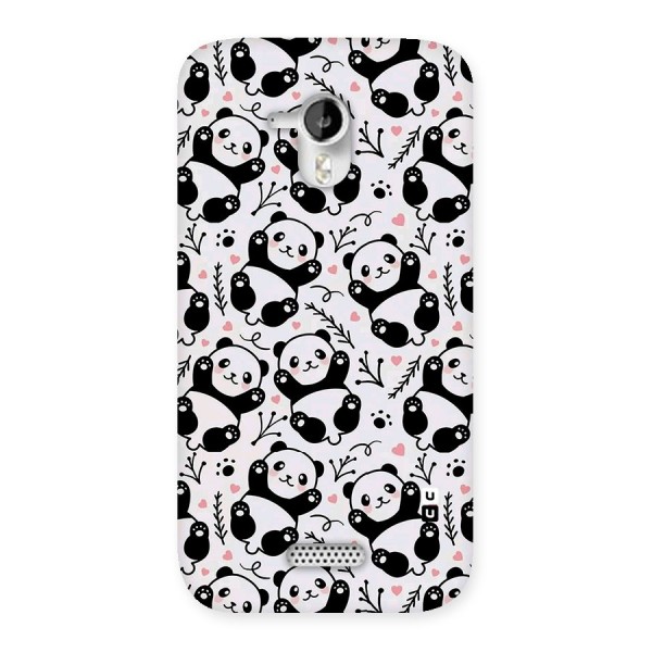 Cute Adorable Panda Pattern Back Case for Micromax Canvas HD A116