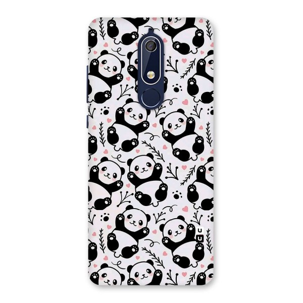 Cute Adorable Panda Pattern Back Case for Nokia 5.1