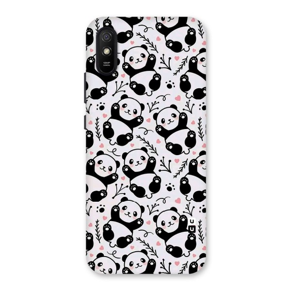 Cute Adorable Panda Pattern Back Case for Redmi 9A