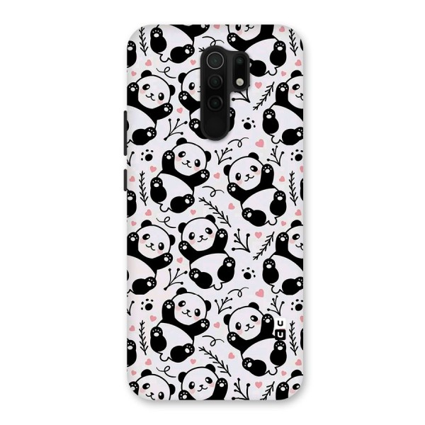 Cute Adorable Panda Pattern Back Case for Redmi 9 Prime
