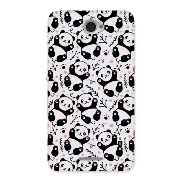 Cute Adorable Panda Pattern Back Case for Sony Xperia E4