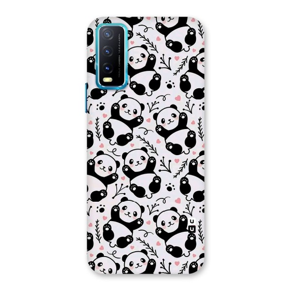 Cute Adorable Panda Pattern Back Case for Vivo Y12s