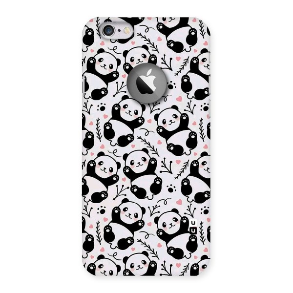 Cute Adorable Panda Pattern Back Case for iPhone 6 Logo Cut