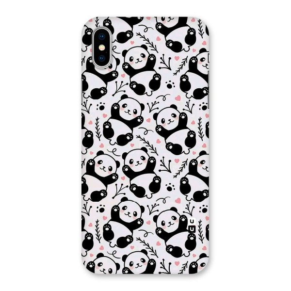 Cute Adorable Panda Pattern Back Case for iPhone XS