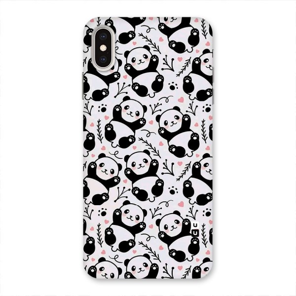 Cute Adorable Panda Pattern Back Case for iPhone XS Max
