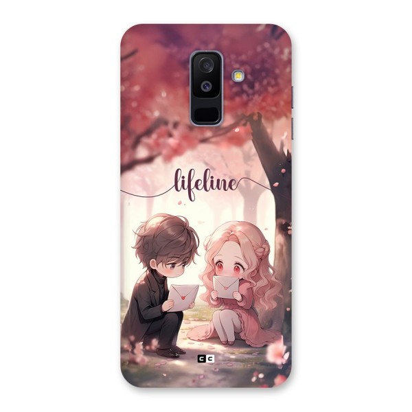 Cute Anime Couple Back Case for Galaxy A6 Plus