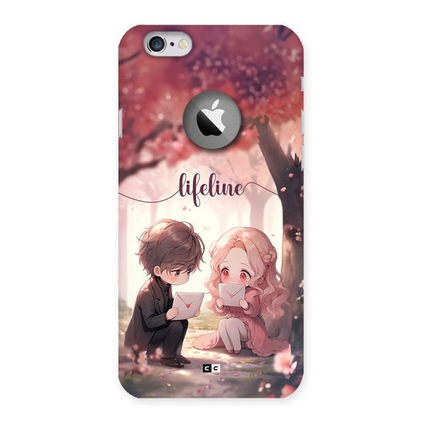 Cute Anime Couple Back Case for iPhone 6 Logo Cut