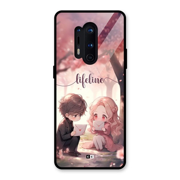 Cute Anime Couple Glass Back Case for OnePlus 8 Pro