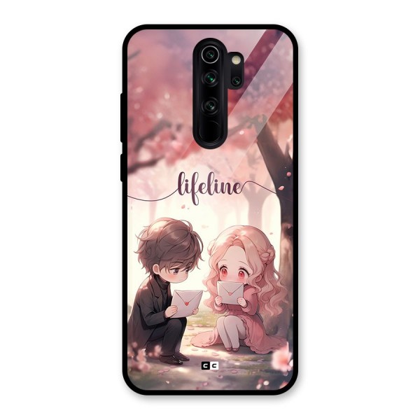Cute Anime Couple Glass Back Case for Redmi Note 8 Pro