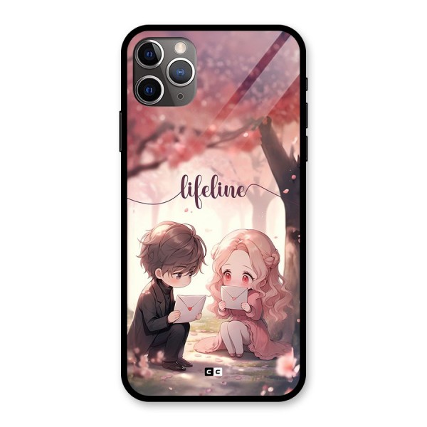 Cute Anime Couple Glass Back Case for iPhone 11 Pro Max