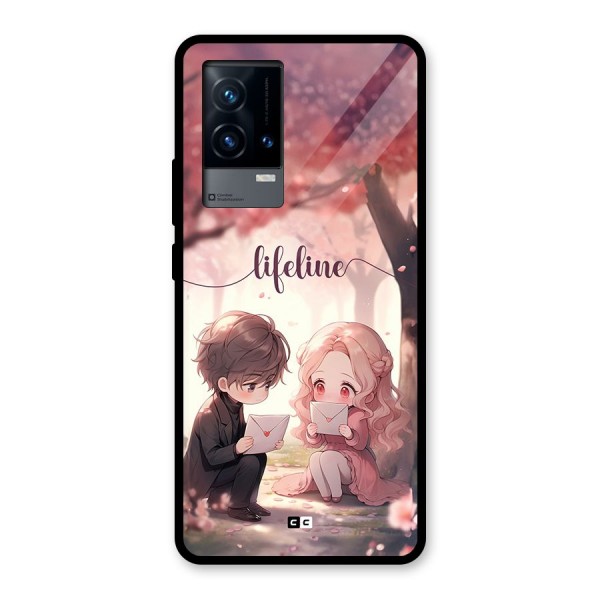 Cute Anime Couple Glass Back Case for iQOO 9 5G
