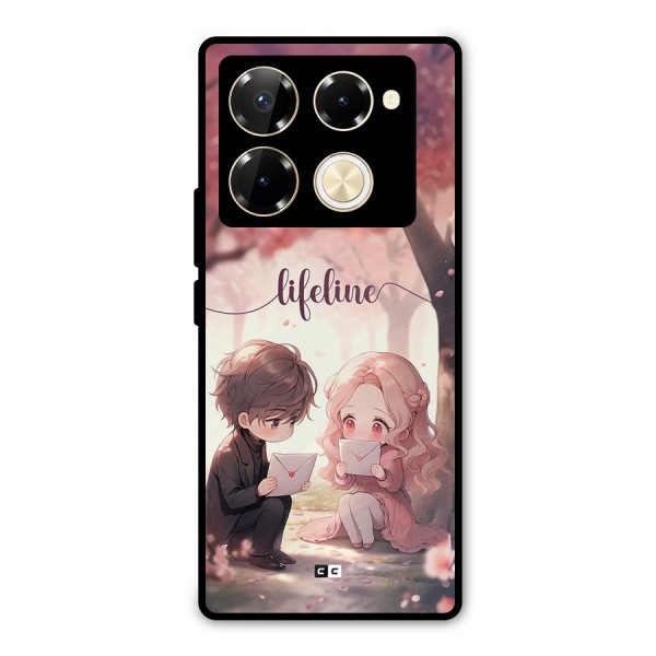 Cute Anime Couple Metal Back Case for Infinix Note 40 Pro Plus
