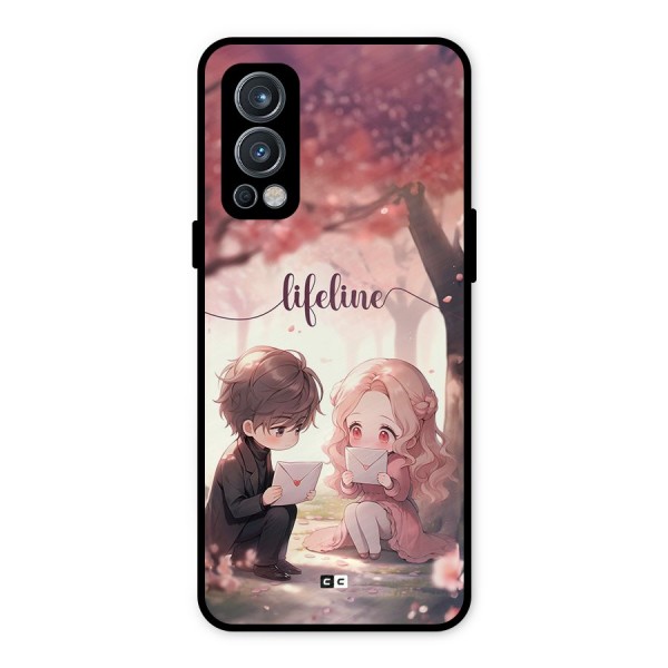 Cute Anime Couple Metal Back Case for OnePlus Nord 2 5G