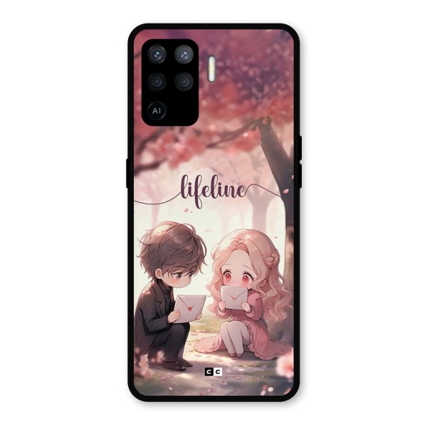 Cute Anime Couple Metal Back Case for Oppo F19 Pro