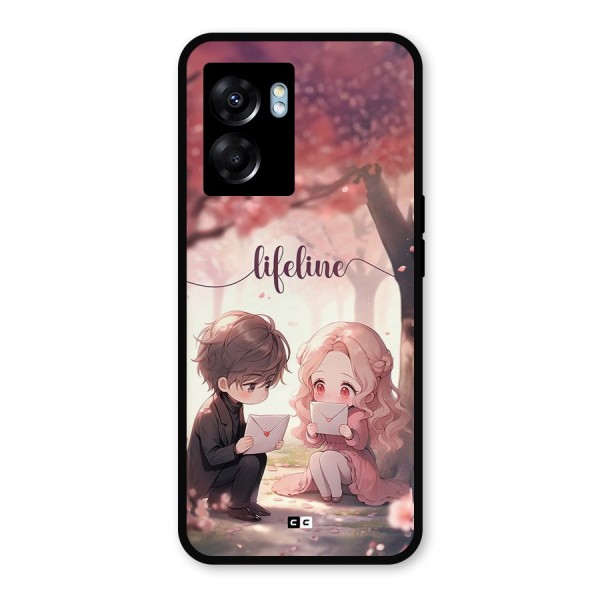 Cute Anime Couple Metal Back Case for Realme Narzo 50 5G