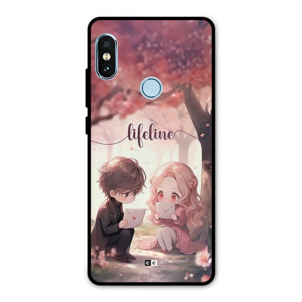 Cute Anime Couple Metal Back Case for Redmi Note 5 Pro