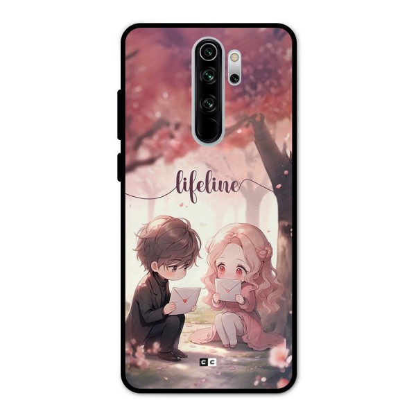 Cute Anime Couple Metal Back Case for Redmi Note 8 Pro