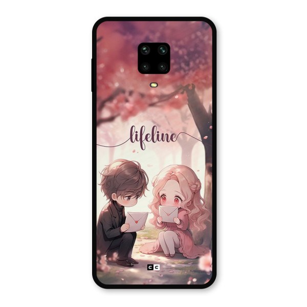 Cute Anime Couple Metal Back Case for Redmi Note 9 Pro Max
