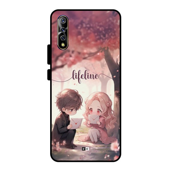 Cute Anime Couple Metal Back Case for Vivo S1