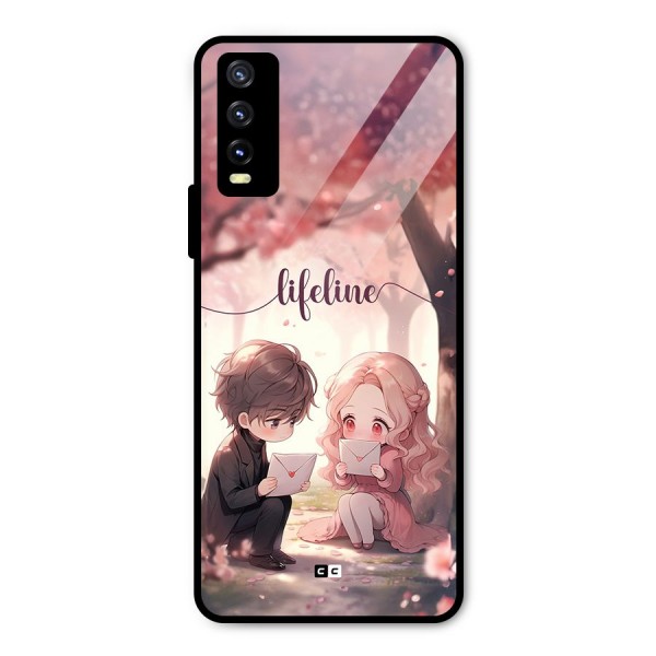 Cute Anime Couple Metal Back Case for Vivo Y20i