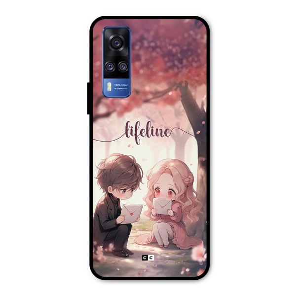 Cute Anime Couple Metal Back Case for Vivo Y51A
