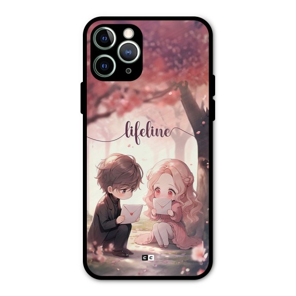 Cute Anime Couple Metal Back Case for iPhone 11 Pro Max