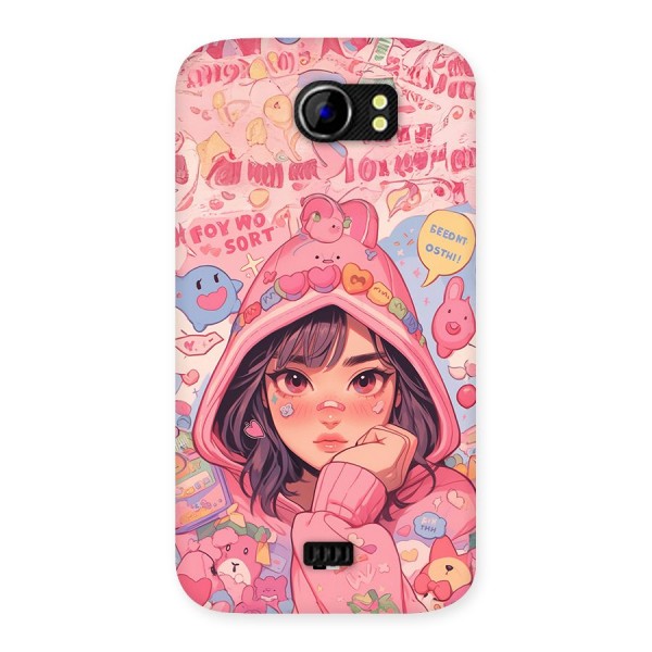 Cute Anime Girl Back Case for Canvas 2 A110